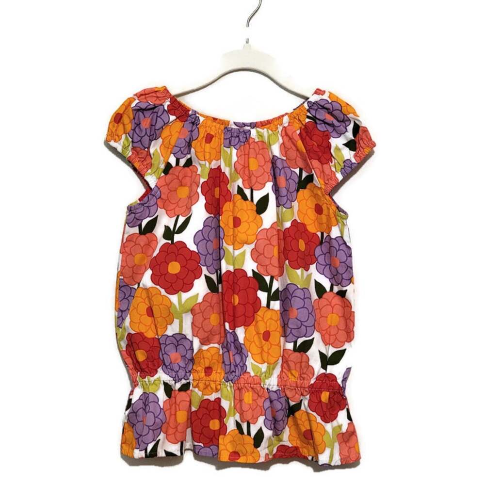 Gymboree Girls Floral Cotton Top Colorful Short Sleeve Summer Shirt Size 8